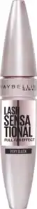 Maybelline New York Lash Sensational Voller-Wimpern-Fächer Mascara Very Black Expression Kajal Eyeliner 33 Black