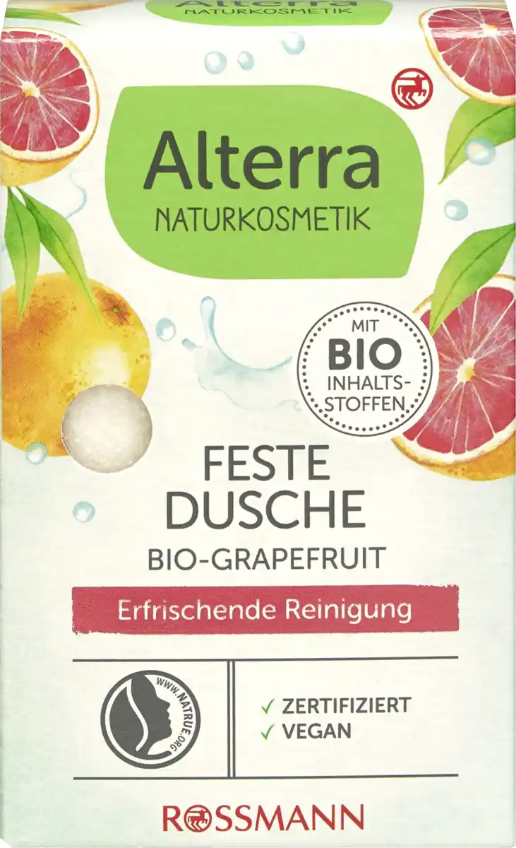 Bild 1 von Alterra NATURKOSMETIK Feste Dusche Bio-Grapefruit & Bio-Mandelöl, 100 g