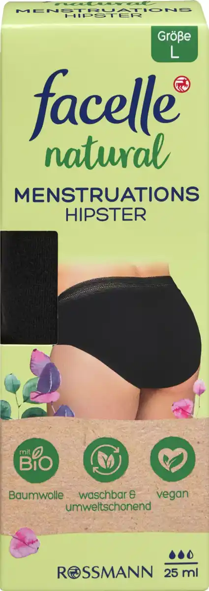 Bild 1 von facelle natural Menstruations Hipster Gr. L schwarz