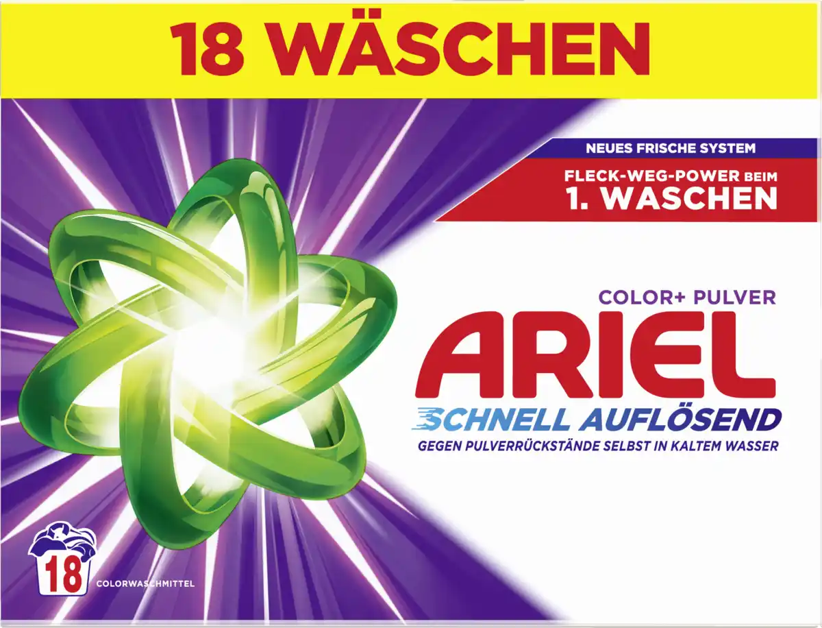 Bild 2 von Ariel Colorwaschmittel Pulver 18 WL