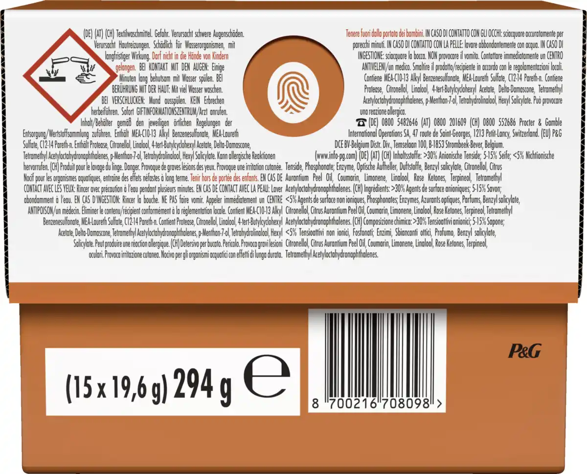 Bild 4 von Lenor Vollwaschmittel Flüssig All-in-1 Pods Orangenblüte Pfirsich 15WL, 15 WL