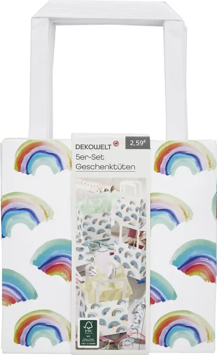 Bild 1 von DEKOWELT GJ Packpapiertüte bunt