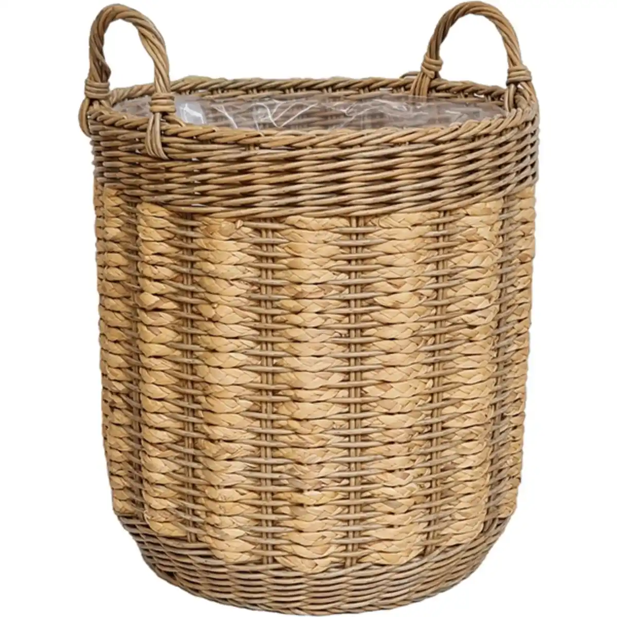 Bild 1 von Pflanzkorb, ØxH: 33 x 34/42 cm, rund, grau