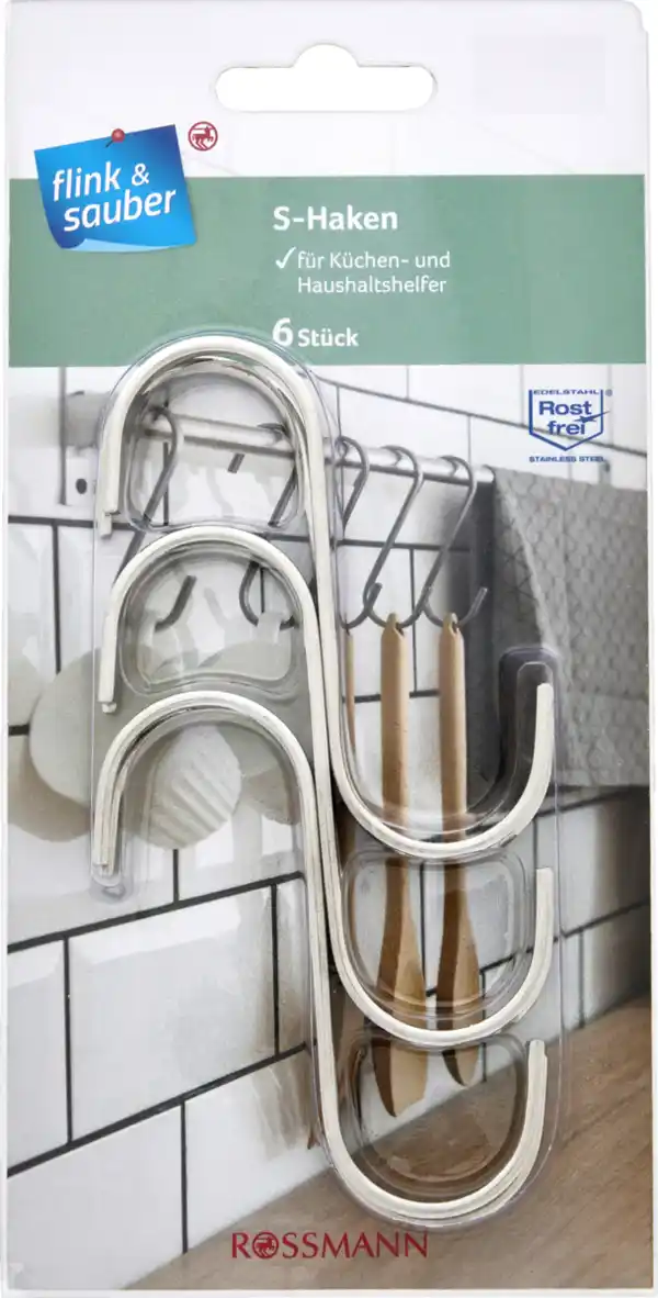 Bild 2 von flink & sauber fs S-Haken 6er Edelstahl
