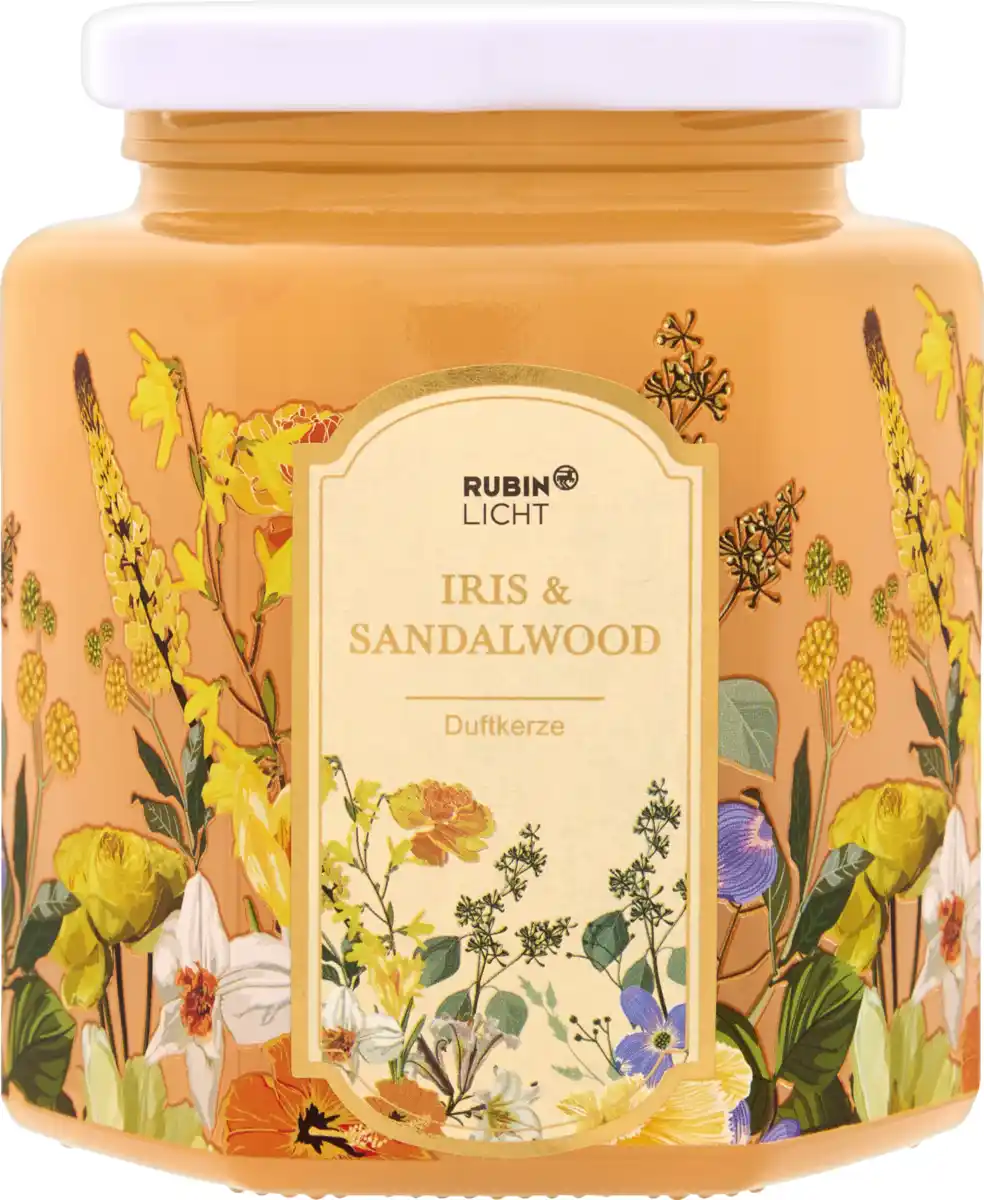 Bild 1 von RUBIN LICHT Schraubglas mit Blumenprint lila/orange