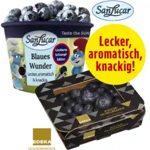 Kulturheidelbeeren SanLucar „Blaues Wunder“ (limitierte Schlumpf Edition)* oder EDEKA Genussmomente*