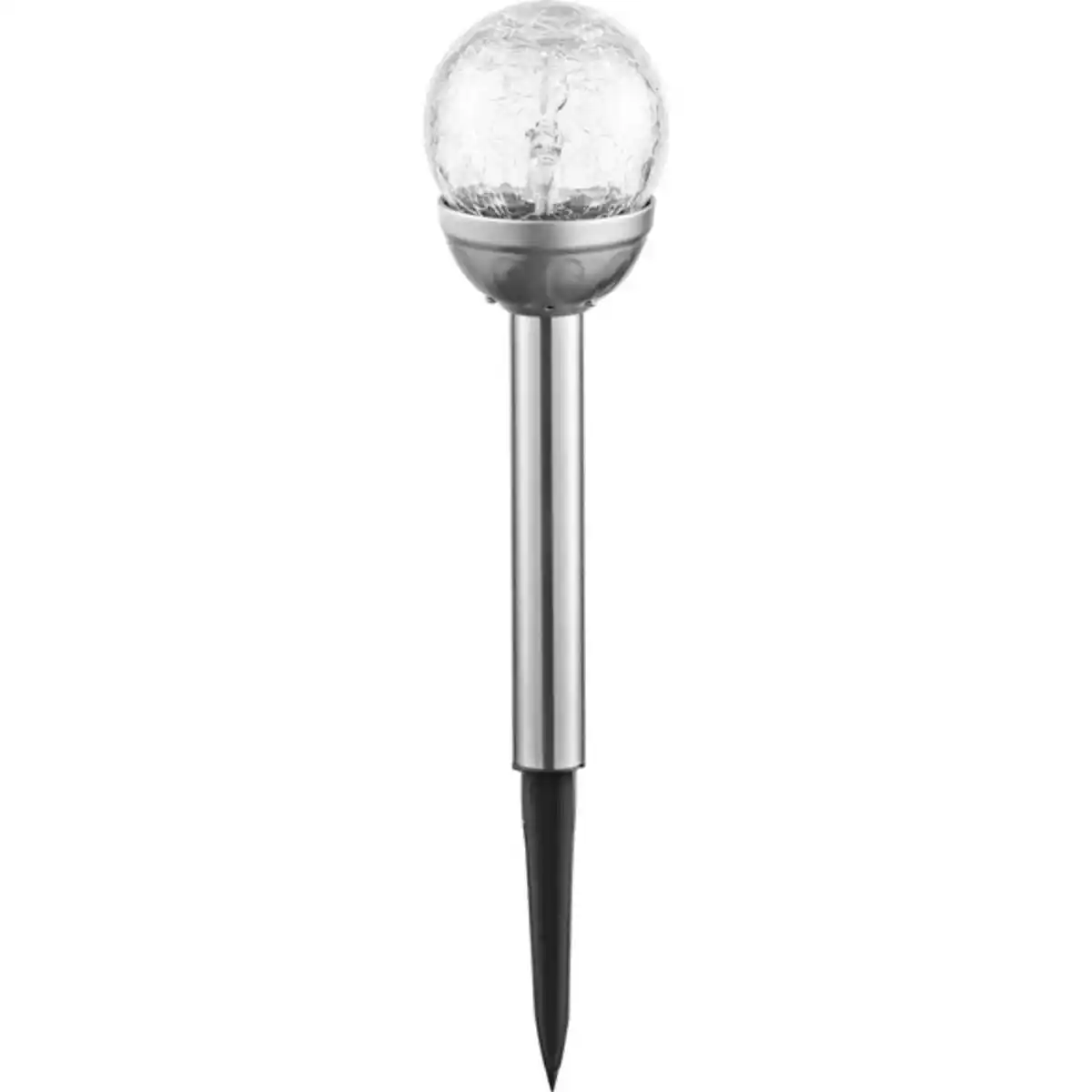 Bild 1 von CASAYA LED-Solarleuchte »Viska«, Ø8 cm, RGB-Farbwechsel, Glas/Edelstahl/Kunststoff, silber