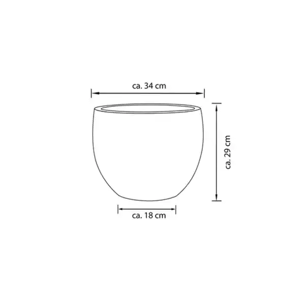 Bild 4 von Pflanzgefäß »Rivo«, dunkelgrau, rund, BxHxL: 34 x 29 x 34 cm