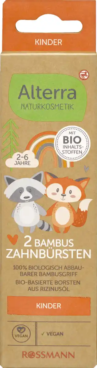 Bild 1 von Alterra NATURKOSMETIK Kinder Bambus Zahnbürsten