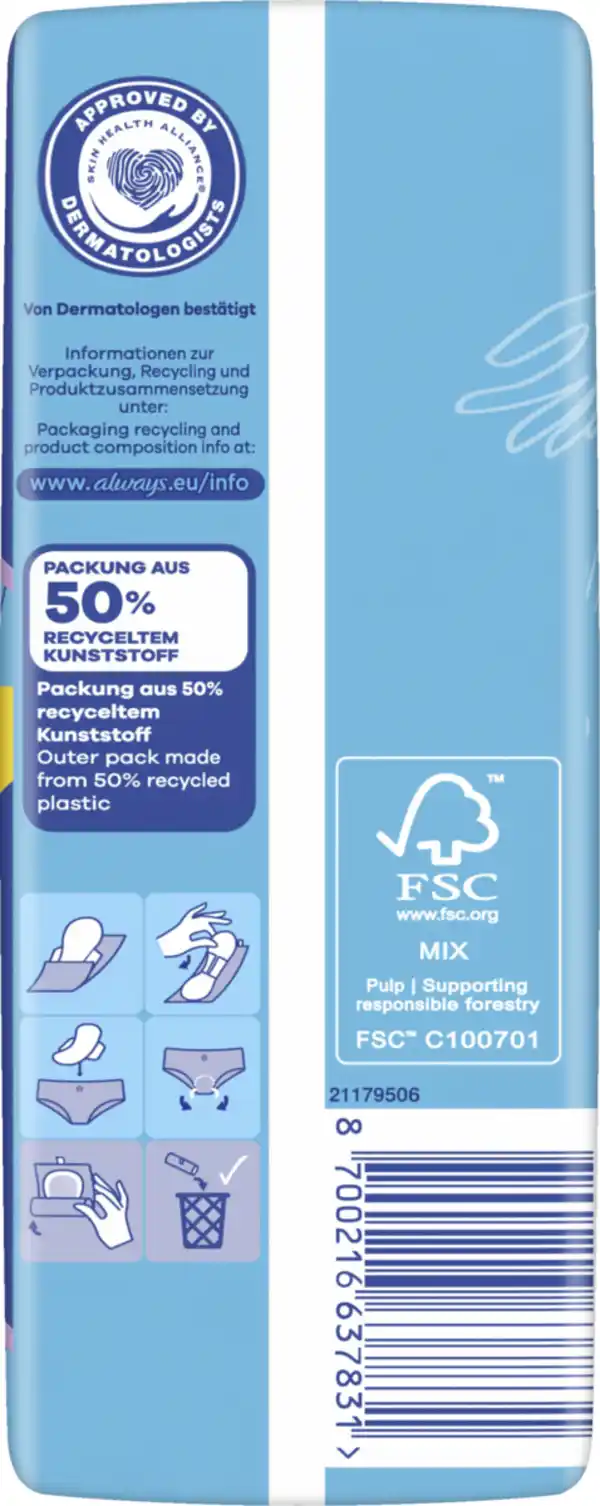 Bild 2 von Always Ultra Day Binden Long mit Flügeln BigPack