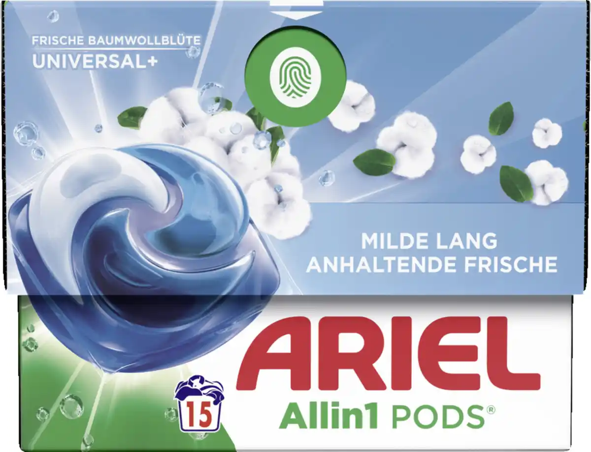 Bild 1 von Ariel Universalwaschmittel Pods Frische Baumwollblüte 15 WL
