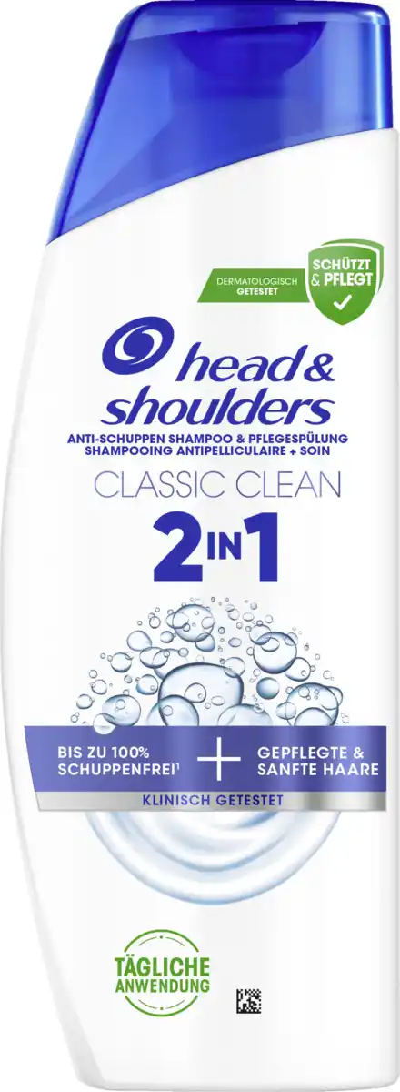 Bild 1 von head & shoulders Anti-Schuppen Shampoo & Pflegespülung 2in1 Classic Clean, 250 ml