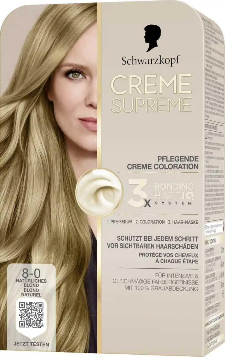Bild 2 von CREME SUPREME Pflegende Coloration 8-0 Natürliches Blond