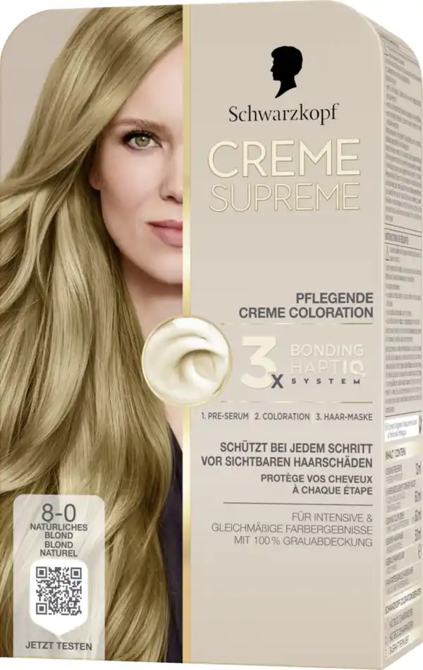 Bild 2 von CREME SUPREME Pflegende Coloration 8-0 Natürliches Blond