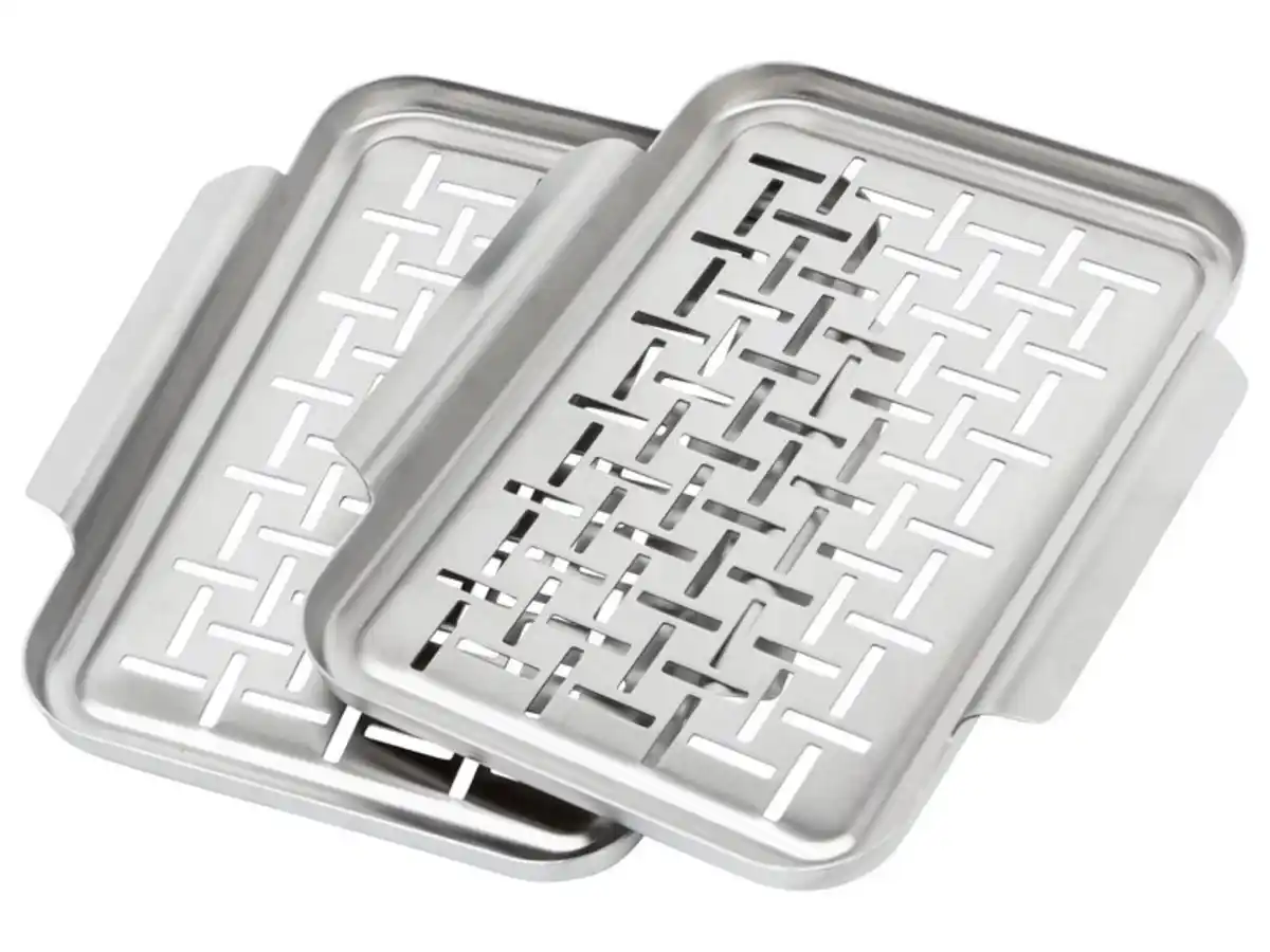 Bild 2 von GRILLMEISTER Grillplatten, aus rostfreiem Edelstahl,  2 St