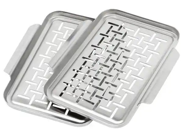 Bild 2 von GRILLMEISTER Grillplatten, aus rostfreiem Edelstahl,  2 St