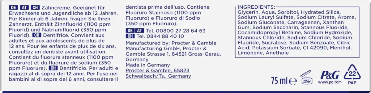 Bild 4 von Oral-B PROFESSIONAL Zahnpasta Zahnschmelzstärkung, 75 ml