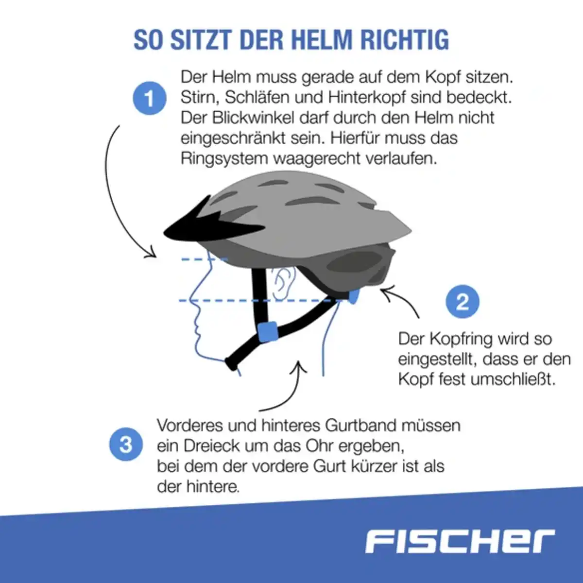 Bild 2 von FISCHER FAHRRAD Fahrradhelm, L/XL Kopfumfang 58-61 cm, blau