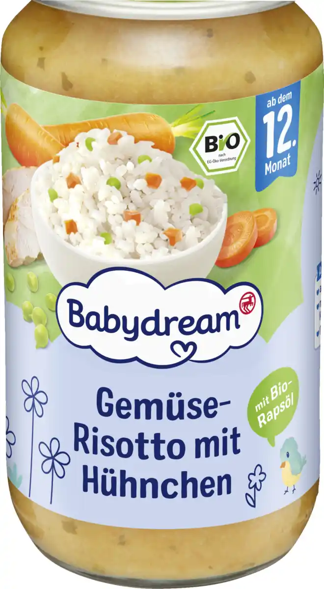 Bild 1 von Babydream Bio Gemüse-Risotto mit Hühnchen, 250 g