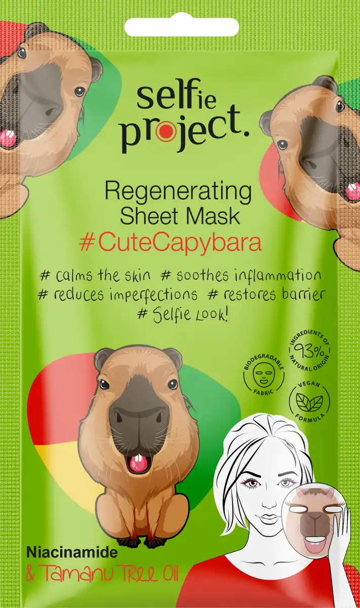 Bild 1 von Selfie Project Regenerierende Tuchmaske #CuteCapibara