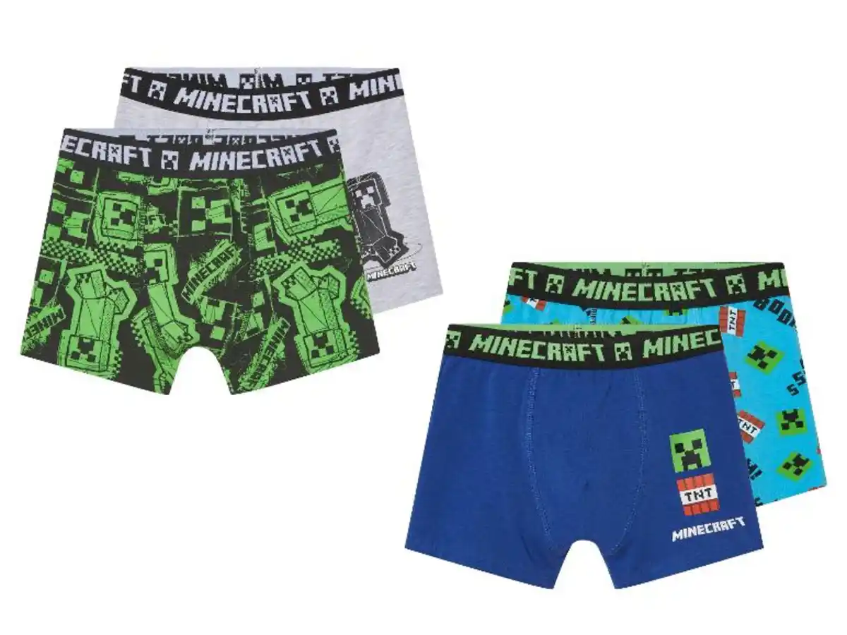 Bild 1 von Jungen Boxershorts »Minecraft«, 2 Stück, mit hohem Baumwollanteil