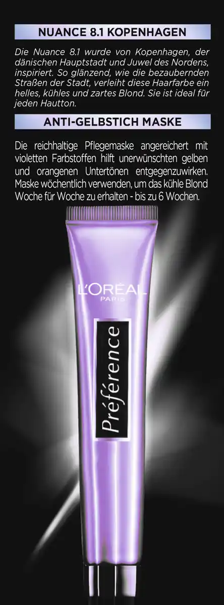 Bild 3 von L’Oréal Paris Préférence Cool Blondes 8.1 Helles kühles Blond