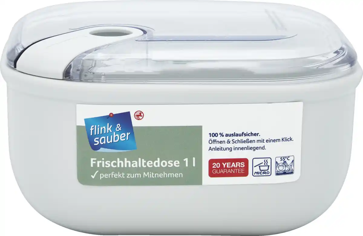 Bild 1 von flink & sauber Frischhaltedose 1l ELA farbig sortiert