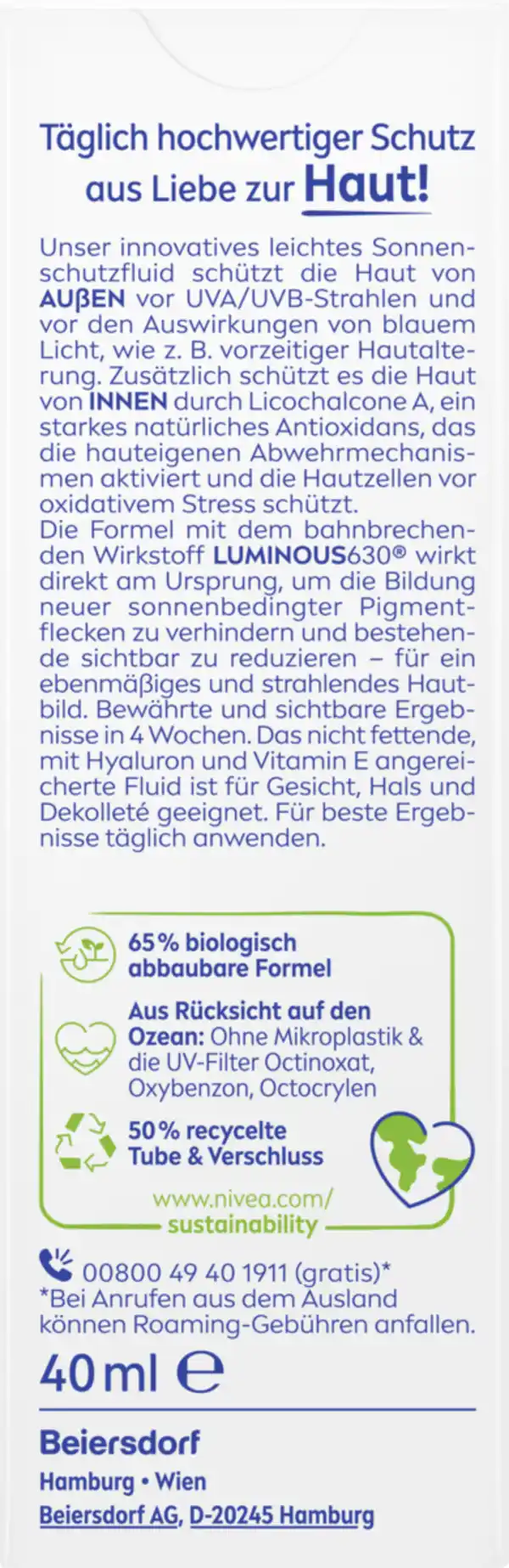 Bild 2 von NIVEA SUN UV Gesicht Experte Anti-Pigmentflecken Sonnenschutz LSF 50+, 40 ml