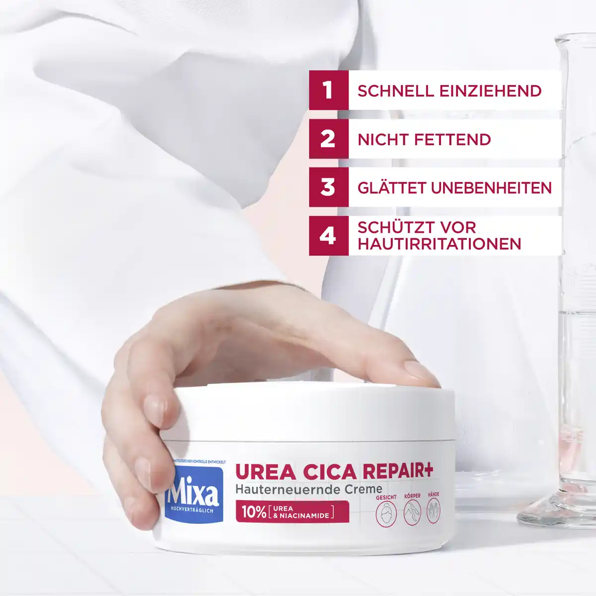 Bild 4 von Mixa Urea Cica Repair+ Hauterneuernde Creme, 150 ml