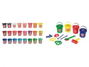 Playtive Knetdosen, 24-teilig / Knet-Set, 12-teilig