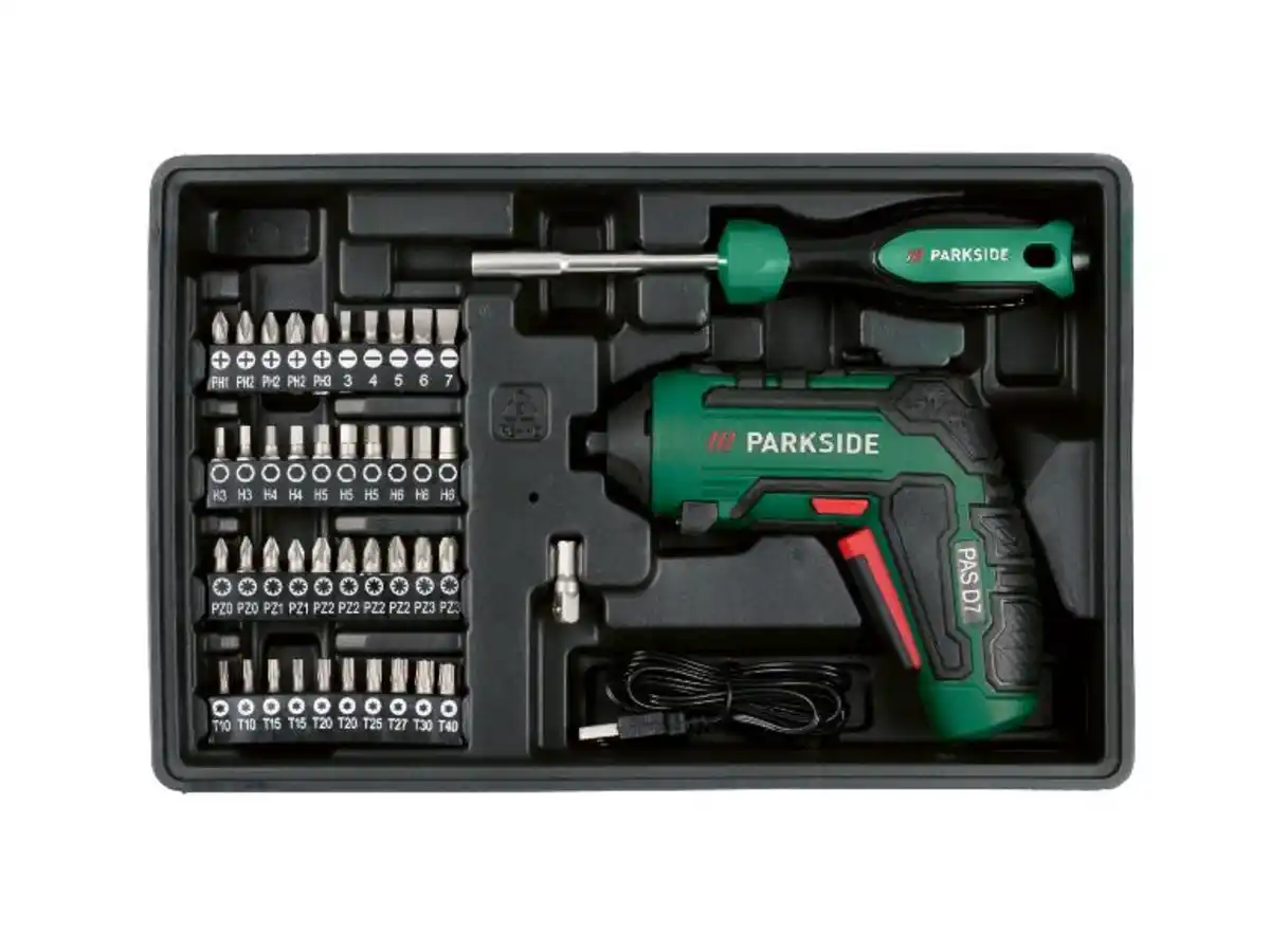 Bild 4 von PARKSIDE® Werkzeugkoffer mit Akkuschrauber »PWBM A1«, 92-teilig