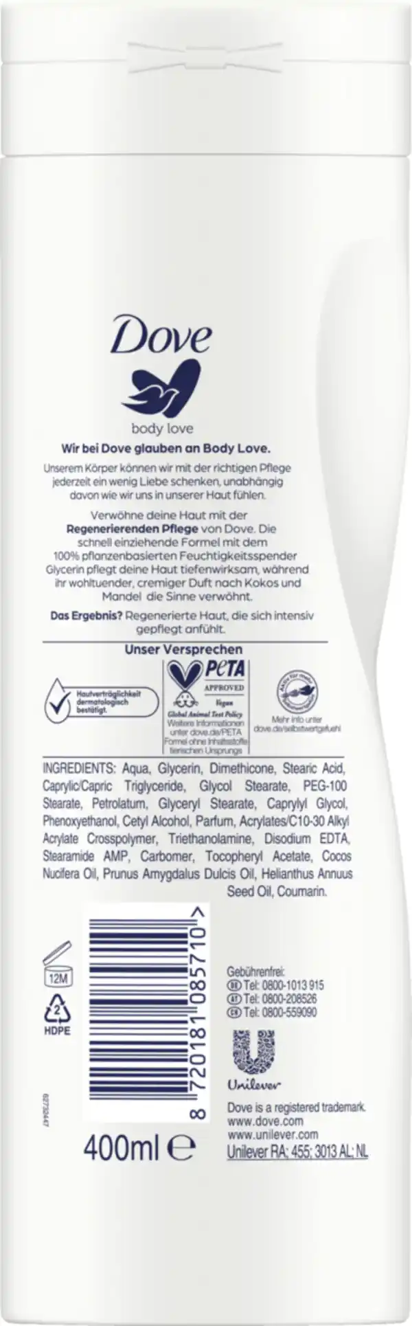 Bild 2 von Dove body love Regenerierende Pflege Body Lotion, 400 ml
