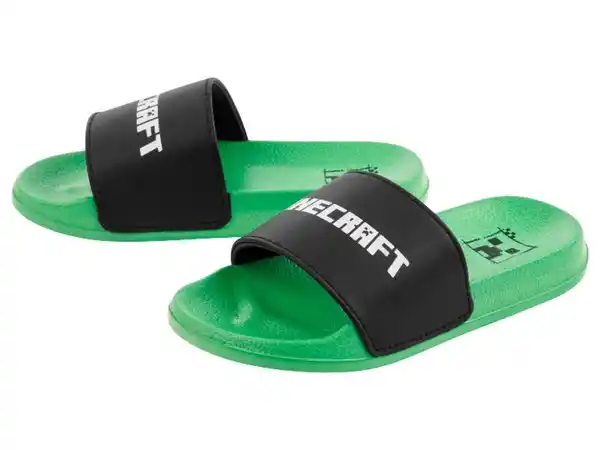 Bild 2 von Kinder Pantoletten mit Minecraft Druck