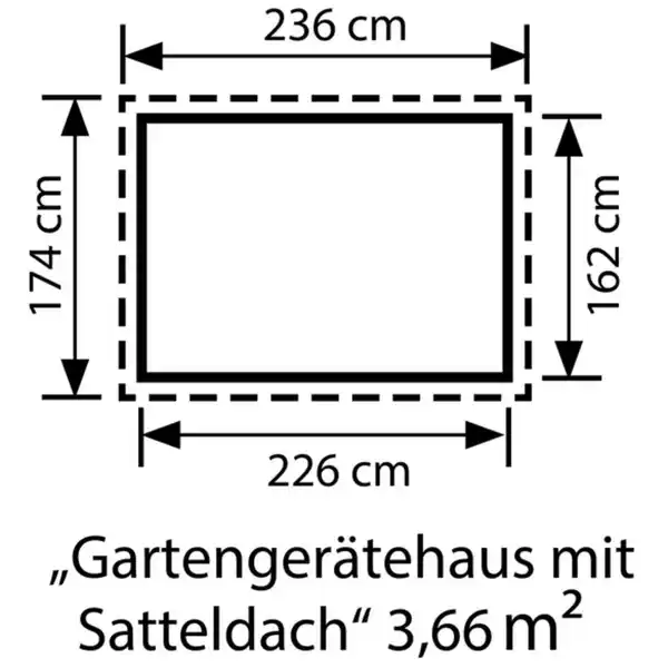 Bild 2 von FLORAWORLD Gerätehaus, Metall, BxHxT: 236 x 206 x 174 cm (Außenmaße inkl. Dachüberstand)