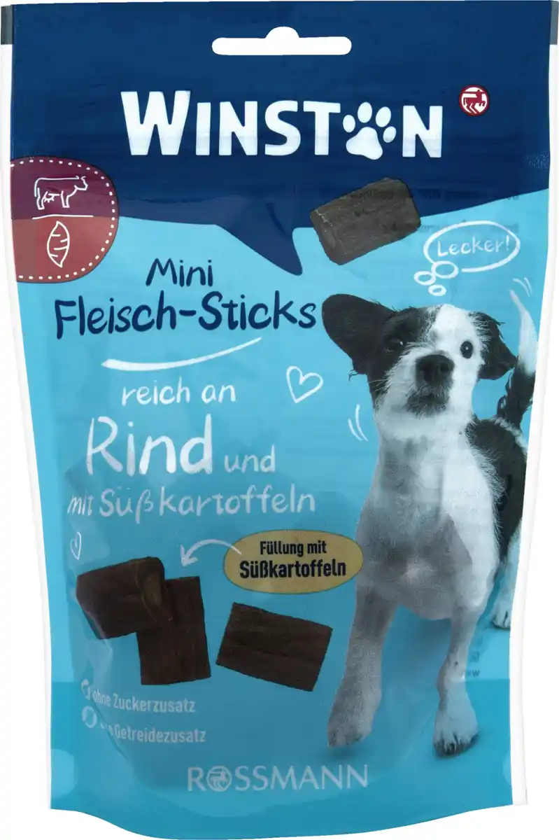 Bild 1 von Winston Mini Fleischsticks Rind & Süßkartoffeln, 70 g