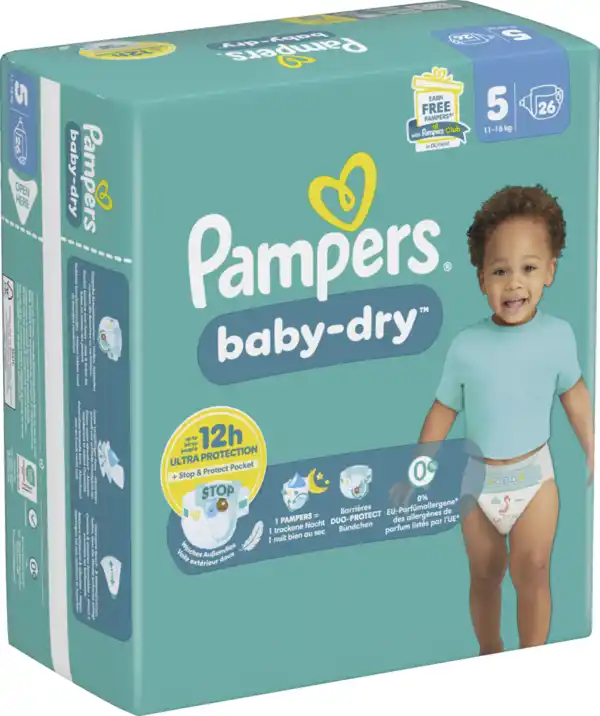 Bild 2 von Pampers Baby Dry Windeln Gr.5 Junior 11-16kg Single Pack