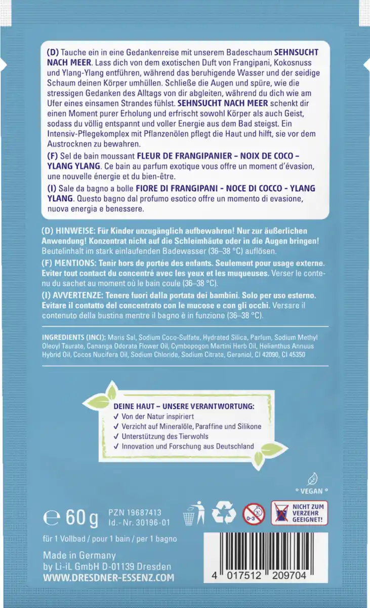 Bild 2 von Dresdner Essenz Badeschaum Sehnsucht nach Meer, 60 g