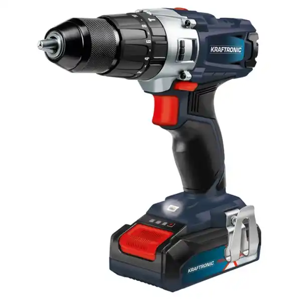 Bild 2 von KRAFTRONIC Akku-Schlagbohrschrauber »KT-ASB 18 Set«, Mobile Werkstatt, 60-teilig, 2,5 Ah PXC Akku, inkl. Koffer