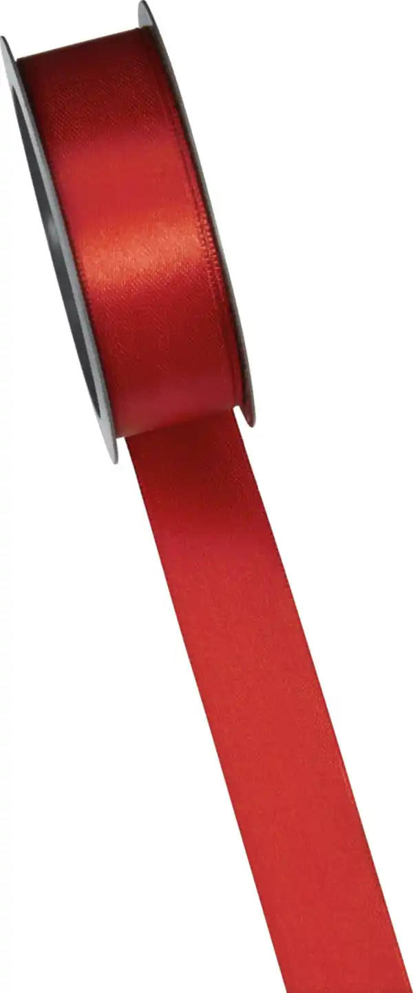 Bild 2 von DEKOWELT Geschenkband Doppelsatin rot, 5 m