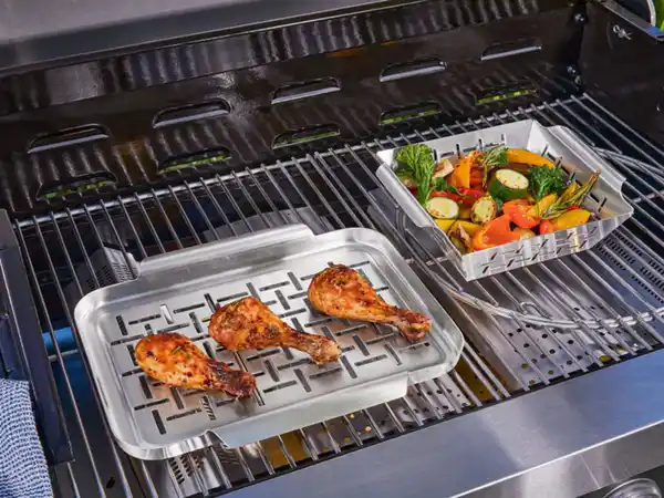 Bild 3 von GRILLMEISTER Grillplatten, aus rostfreiem Edelstahl,  2 St