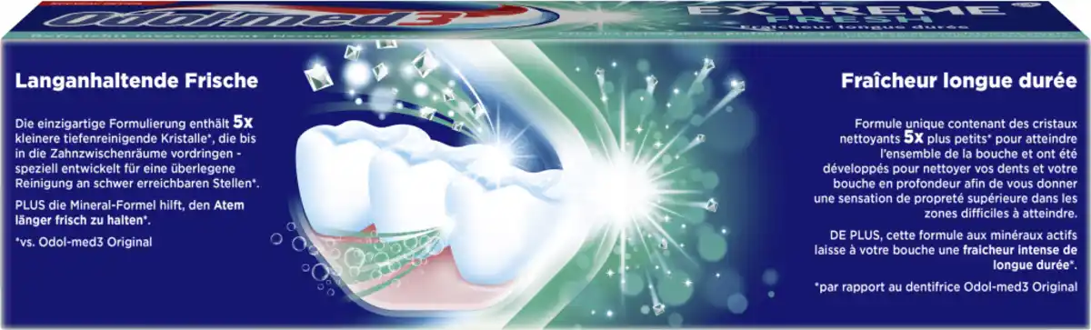 Bild 2 von Odol med3 Extreme Fresh Langanhaltende Frische Zahncreme, 75 ml