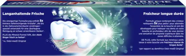 Bild 2 von Odol med3 Extreme Fresh Langanhaltende Frische Zahncreme, 75 ml