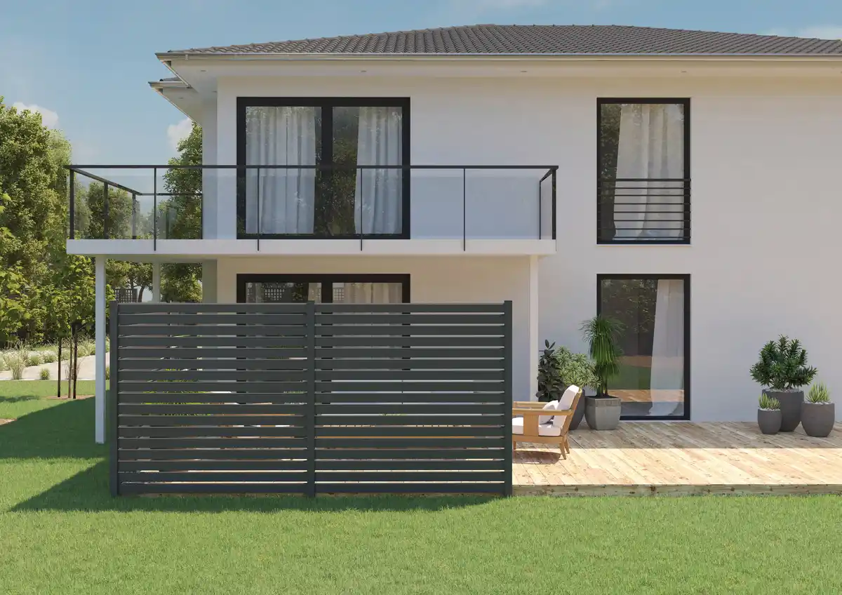 Bild 1 von Ambiente Alu-Zaun Rhombus 90 MIDI B x H: 180 cm x 180 cm 22 mm stark