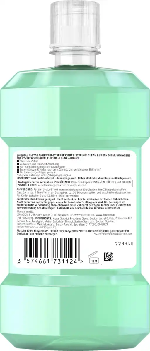 Bild 4 von Listerine Mundspülung Clean & Fresh, 500 ml