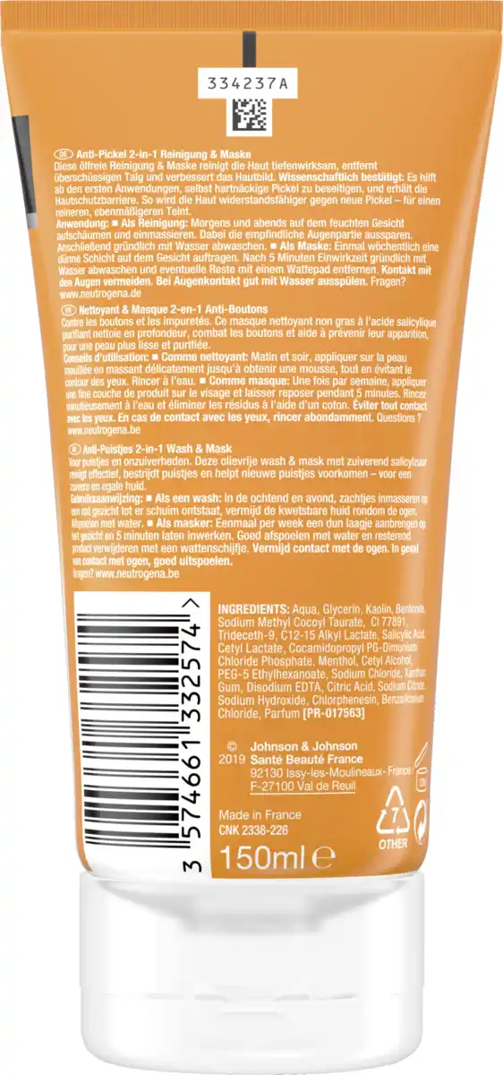 Bild 3 von Neutrogena Anti-Pickel 2-in-1 Reinigung & Maske, 150 ml