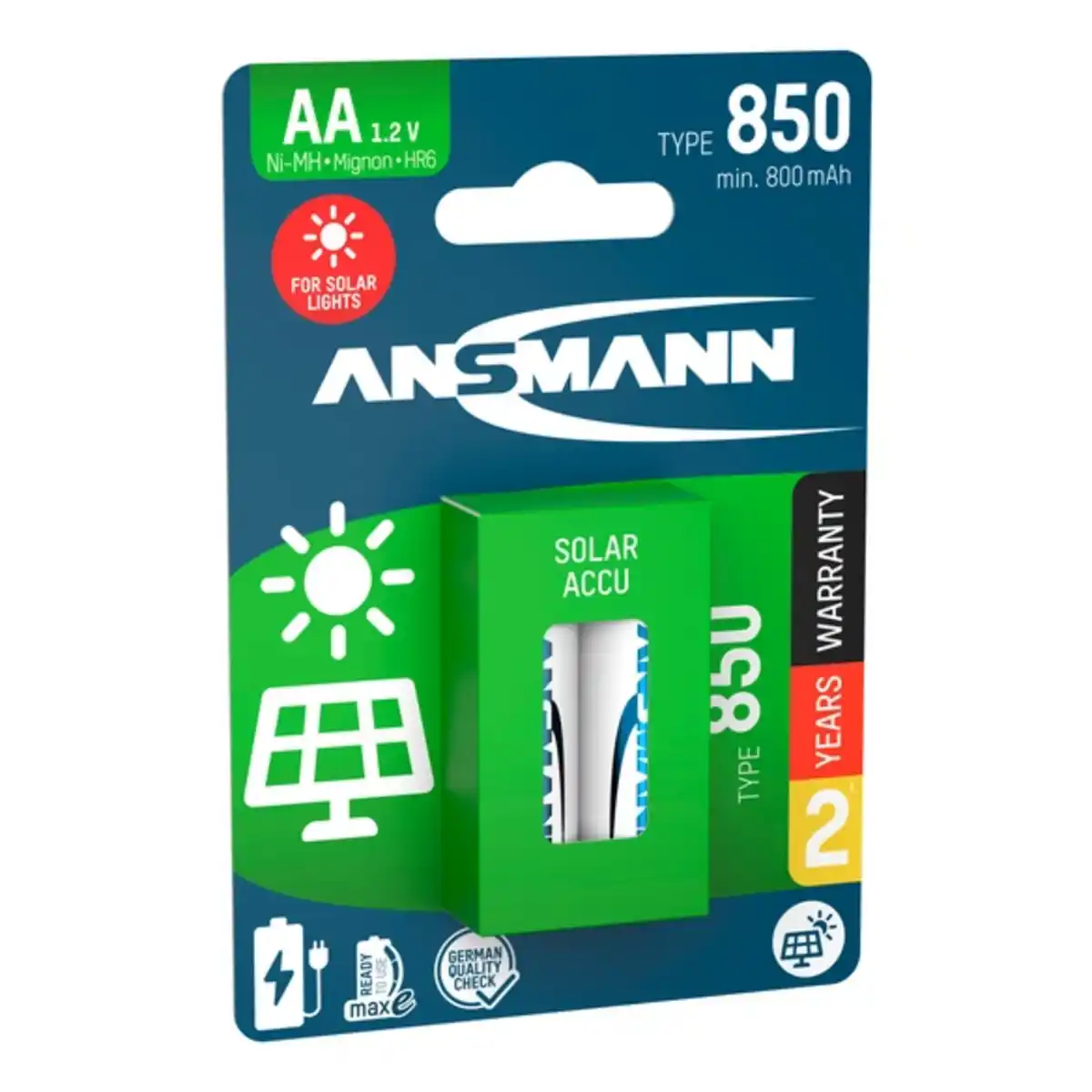 Bild 2 von AA Akku »Typ 850«, 800mAh, 1,2V, 2 Stück
