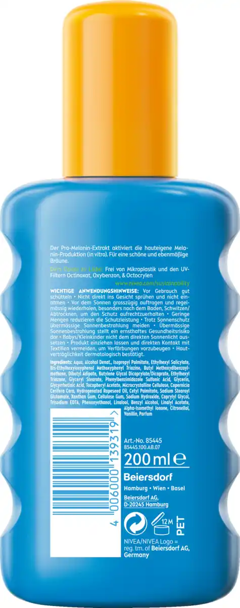 Bild 2 von NIVEA SUN Schutz & Bräune Sonnenspray LSF 30, 200 ml