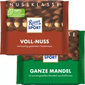 Ritter Sport Schokolade Nuss- oder Kakao-Klasse