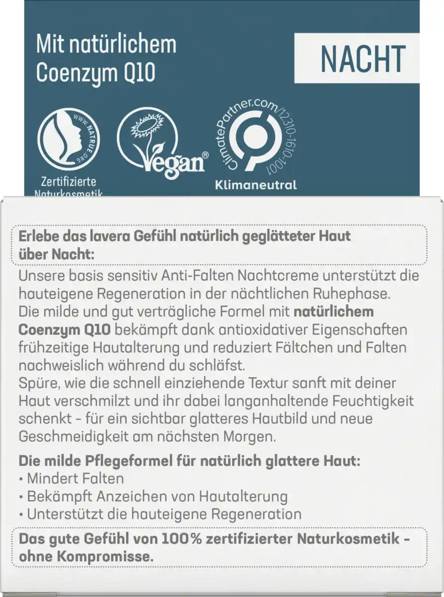 Bild 2 von lavera basis sensitiv Anti-Falten Nachtcreme, 50 ml