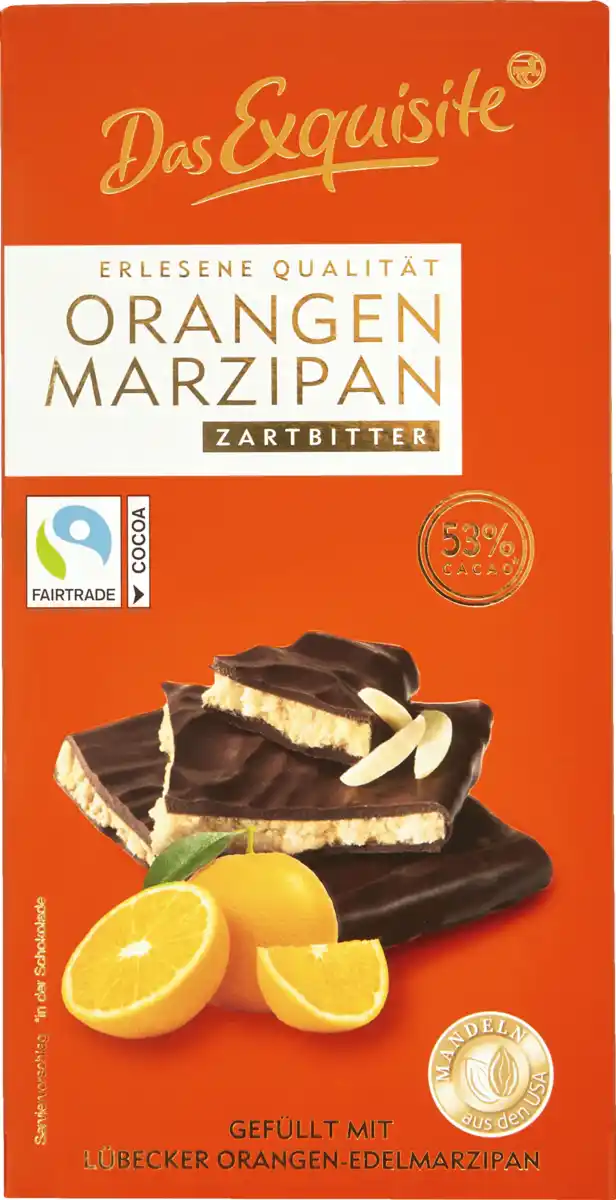 Bild 1 von Das Exquisite Orangen Marzipan Zartbitterschokolade, 140 g